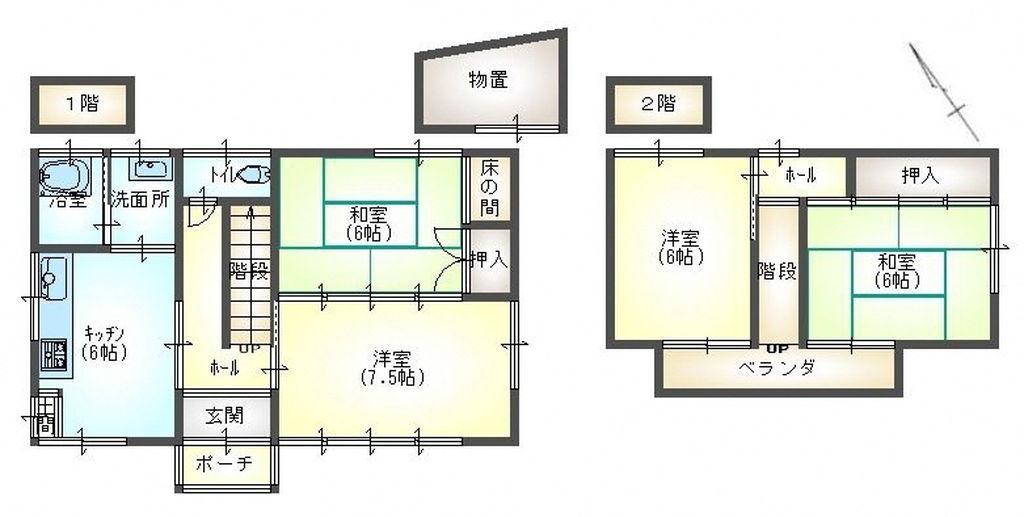 detached 八戸市大字田面木字堤下